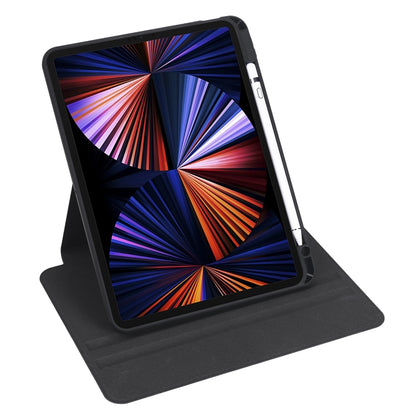 For iPad Air 13 2024 Acrylic 360 Degree Rotation Holder Leather Tablet Case(Black) - iPad Air 13 2024 Cases by PMC Jewellery | Online Shopping South Africa | PMC Jewellery | Buy Now Pay Later Mobicred