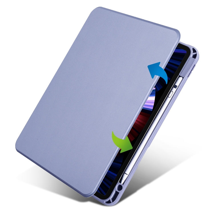 For iPad Pro 11 2024 Acrylic 360 Degree Rotation Holder Leather Tablet Case(Lavender Purple) - iPad Pro 11 2024 Cases by PMC TechLife | Online Shopping South Africa | PMC TechLife | Buy Now Pay Later Mobicred