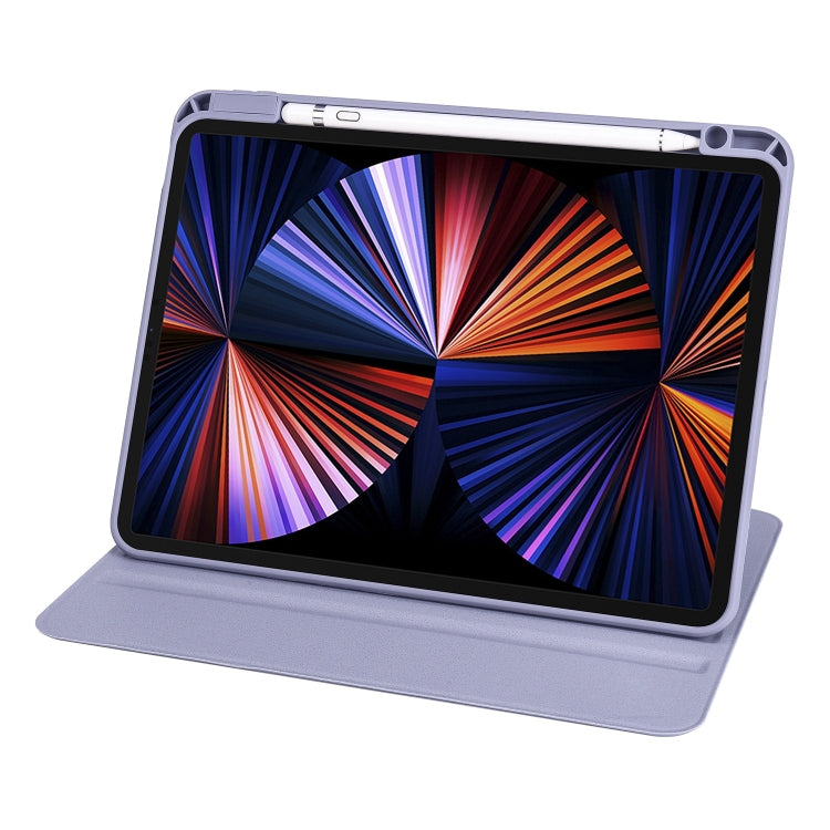For iPad Pro 11 2024 Acrylic 360 Degree Rotation Holder Leather Tablet Case(Lavender Purple) - iPad Pro 11 2024 Cases by PMC TechLife | Online Shopping South Africa | PMC TechLife | Buy Now Pay Later Mobicred