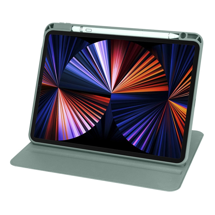 For iPad Pro 13 2024 Acrylic 360 Degree Rotation Holder Leather Tablet Case(Pine Green) - iPad Pro 13 2024 Cases by PMC TechLife | Online Shopping South Africa | PMC TechLife | Buy Now Pay Later Mobicred