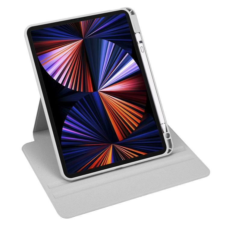 For iPad Pro 13 2024 Acrylic 360 Degree Rotation Holder Leather Tablet Case(Fog Grey) - iPad Pro 13 2024 Cases by PMC Jewellery | Online Shopping South Africa | PMC Jewellery | Buy Now Pay Later Mobicred