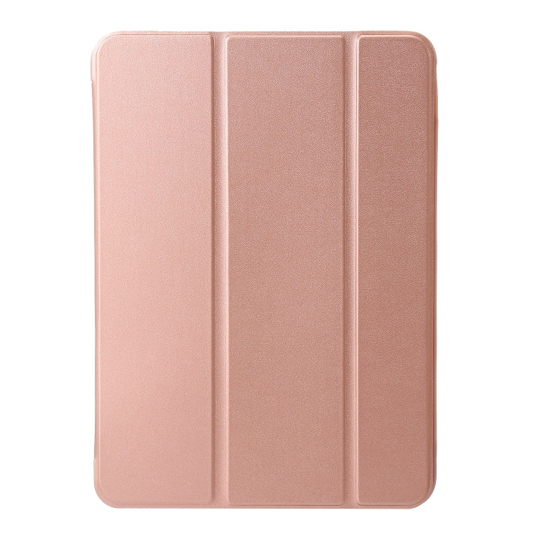 For iPad Pro 13 2024 Three-fold Holder Flip Tablet Leather Case(Rose Gold) - iPad Pro 13 2024 Cases by PMC Jewellery | Online Shopping South Africa | PMC Jewellery | Buy Now Pay Later Mobicred