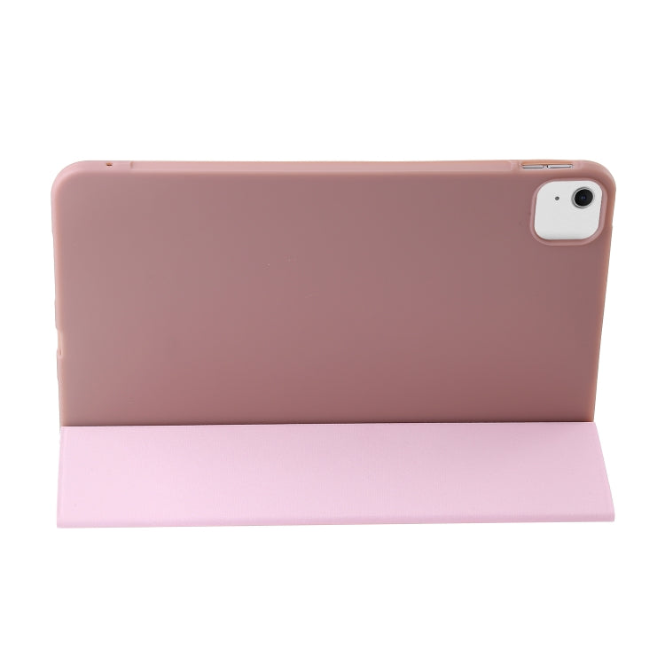 For iPad Air 13 2024 Three-fold Holder Flip Tablet Leather Case(Rose Gold) - iPad Air 13 2024 Cases by PMC Jewellery | Online Shopping South Africa | PMC Jewellery | Buy Now Pay Later Mobicred