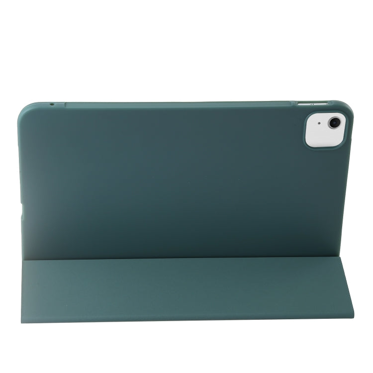 For iPad Air 13 2024 Three-fold Holder Flip Tablet Leather Case(Dark Green) - iPad Air 13 2024 Cases by PMC Jewellery | Online Shopping South Africa | PMC Jewellery | Buy Now Pay Later Mobicred