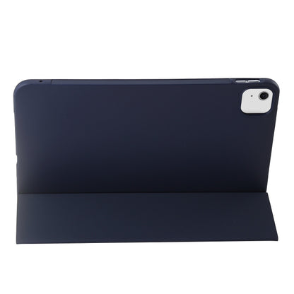 For iPad Air 13 2024 Three-fold Holder Flip Tablet Leather Case(Dark Blue) - iPad Air 13 2024 Cases by PMC Jewellery | Online Shopping South Africa | PMC Jewellery | Buy Now Pay Later Mobicred