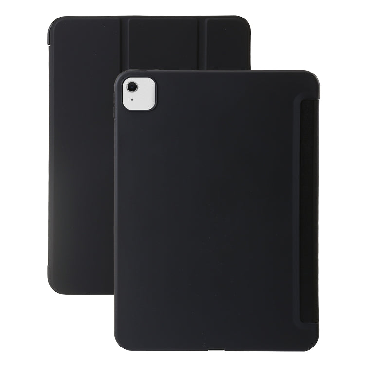 For iPad Air 13 2024 Three-fold Holder Flip Tablet Leather Case(Black) - iPad Air 13 2024 Cases by PMC Jewellery | Online Shopping South Africa | PMC Jewellery | Buy Now Pay Later Mobicred