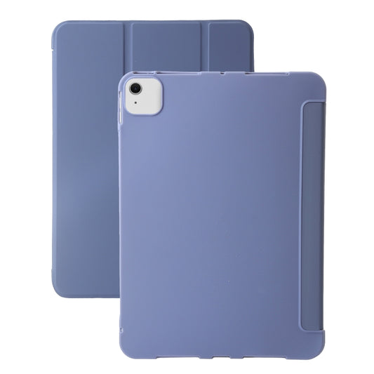 For iPad Air 13 2024 Three-fold Holder Flip Tablet Leather Case(Purple) - iPad Air 13 2024 Cases by PMC Jewellery | Online Shopping South Africa | PMC Jewellery | Buy Now Pay Later Mobicred