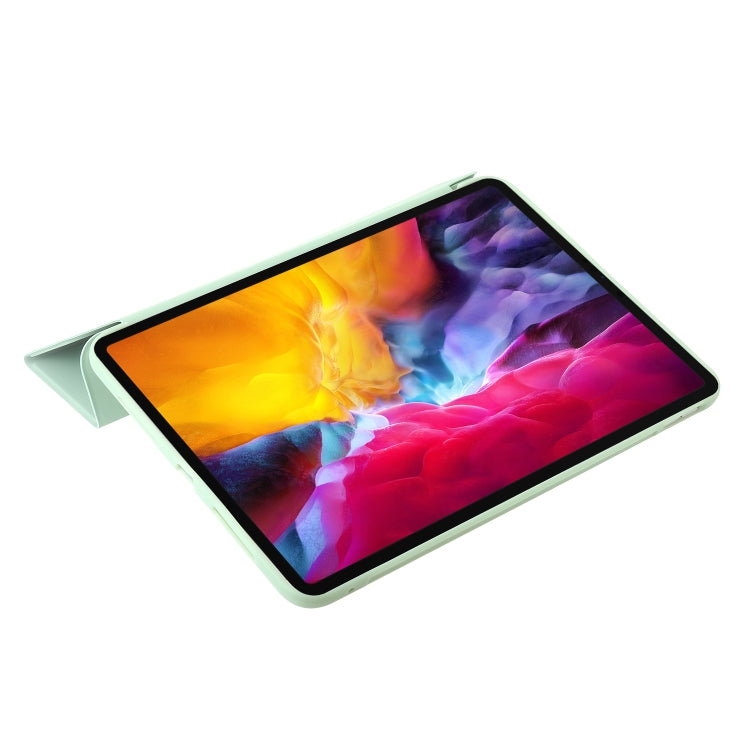 For iPad Pro 11 2024 Three-fold Holder Flip Tablet Leather Case(Mint Green) - iPad Pro 11 2024 Cases by PMC TechLife | Online Shopping South Africa | PMC TechLife | Buy Now Pay Later Mobicred