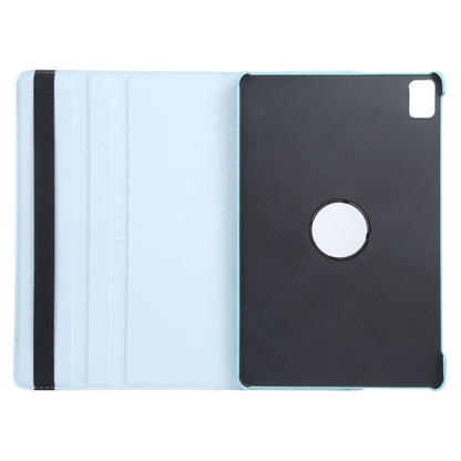 For iPad Pro 13 2024 360 Degree Rotation Litchi Texture Leather Tablet Case with Holder(Sky Blue) - iPad Pro 13 2024 Cases by PMC Jewellery | Online Shopping South Africa | PMC Jewellery | Buy Now Pay Later Mobicred