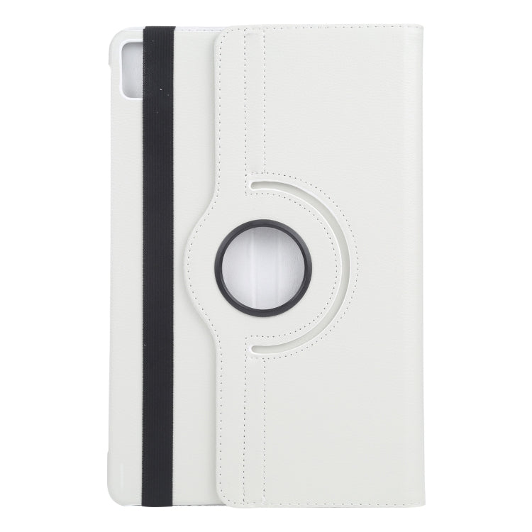 For iPad Pro 13 2024 360 Degree Rotation Litchi Texture Leather Tablet Case with Holder(White) - iPad Pro 13 2024 Cases by PMC Jewellery | Online Shopping South Africa | PMC Jewellery | Buy Now Pay Later Mobicred