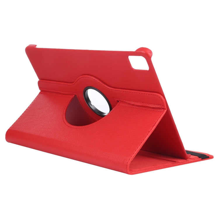 For iPad Pro 13 2024 360 Degree Rotation Litchi Texture Leather Tablet Case with Holder(Red) - iPad Pro 13 2024 Cases by PMC Jewellery | Online Shopping South Africa | PMC Jewellery | Buy Now Pay Later Mobicred