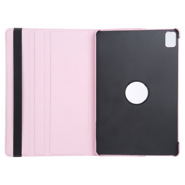 For iPad Pro 13 2024 360 Degree Rotation Litchi Texture Leather Tablet Case with Holder(Pink) - iPad Pro 13 2024 Cases by PMC Jewellery | Online Shopping South Africa | PMC Jewellery | Buy Now Pay Later Mobicred