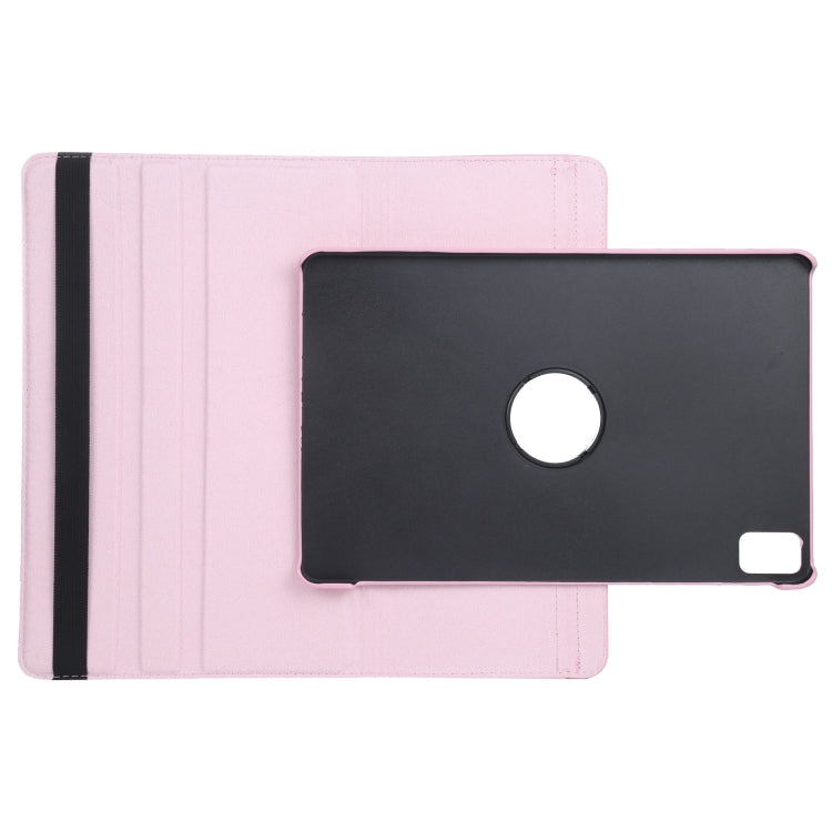 For iPad Pro 13 2024 360 Degree Rotation Litchi Texture Leather Tablet Case with Holder(Pink) - iPad Pro 13 2024 Cases by PMC Jewellery | Online Shopping South Africa | PMC Jewellery | Buy Now Pay Later Mobicred