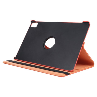 For iPad Pro 13 2024 360 Degree Rotation Litchi Texture Leather Tablet Case with Holder(Orange) - iPad Pro 13 2024 Cases by PMC Jewellery | Online Shopping South Africa | PMC Jewellery | Buy Now Pay Later Mobicred