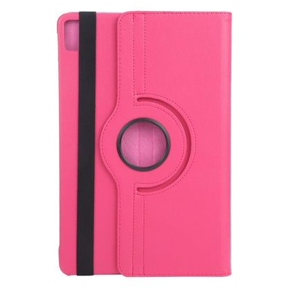 For iPad Pro 13 2024 360 Degree Rotation Litchi Texture Leather Tablet Case with Holder(Rose Red) - iPad Pro 13 2024 Cases by PMC Jewellery | Online Shopping South Africa | PMC Jewellery | Buy Now Pay Later Mobicred