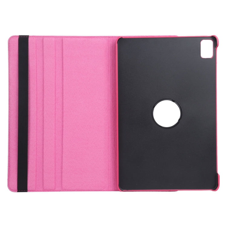 For iPad Pro 13 2024 360 Degree Rotation Litchi Texture Leather Tablet Case with Holder(Rose Red) - iPad Pro 13 2024 Cases by PMC Jewellery | Online Shopping South Africa | PMC Jewellery | Buy Now Pay Later Mobicred