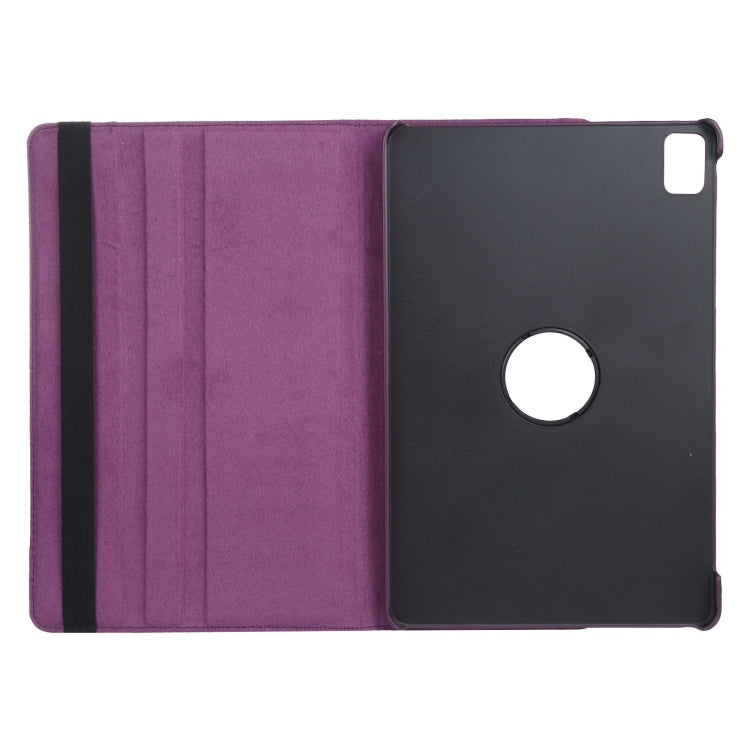 For iPad Air 13 2024 360 Degree Rotation Litchi Texture Leather Tablet Case with Holder(Purple) - iPad Air 13 2024 Cases by PMC Jewellery | Online Shopping South Africa | PMC Jewellery | Buy Now Pay Later Mobicred
