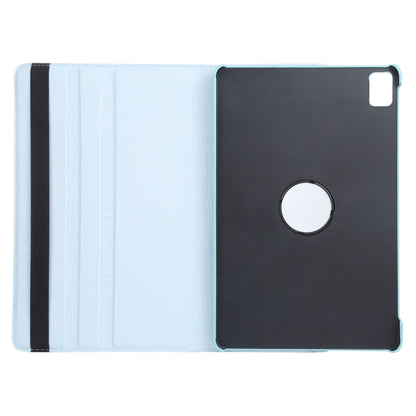 For iPad Air 13 2024 360 Degree Rotation Litchi Texture Leather Tablet Case with Holder(Sky Blue) - iPad Air 13 2024 Cases by PMC Jewellery | Online Shopping South Africa | PMC Jewellery | Buy Now Pay Later Mobicred