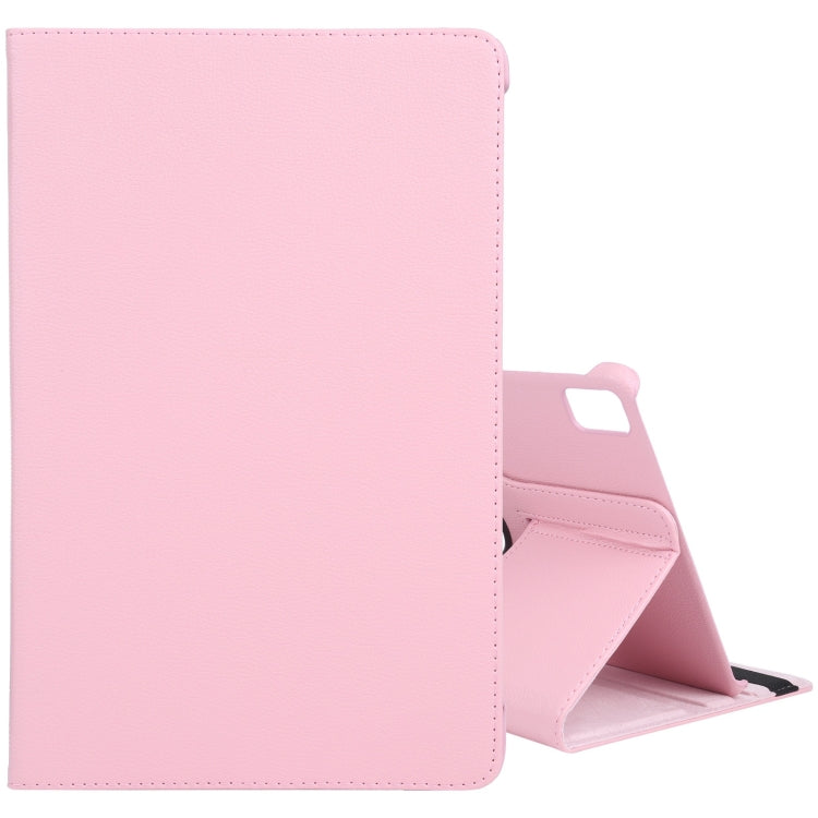 For iPad Air 13 2024 360 Degree Rotation Litchi Texture Leather Tablet Case with Holder(Pink) - iPad Air 13 2024 Cases by PMC Jewellery | Online Shopping South Africa | PMC Jewellery | Buy Now Pay Later Mobicred