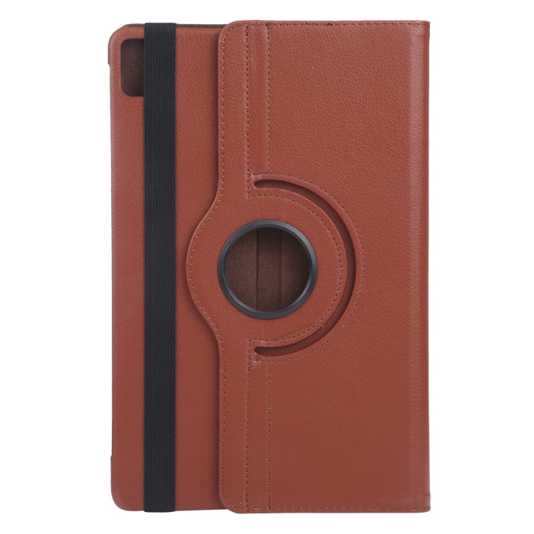 For iPad Air 13 2024 360 Degree Rotation Litchi Texture Leather Tablet Case with Holder(Brown) - iPad Air 13 2024 Cases by PMC Jewellery | Online Shopping South Africa | PMC Jewellery | Buy Now Pay Later Mobicred