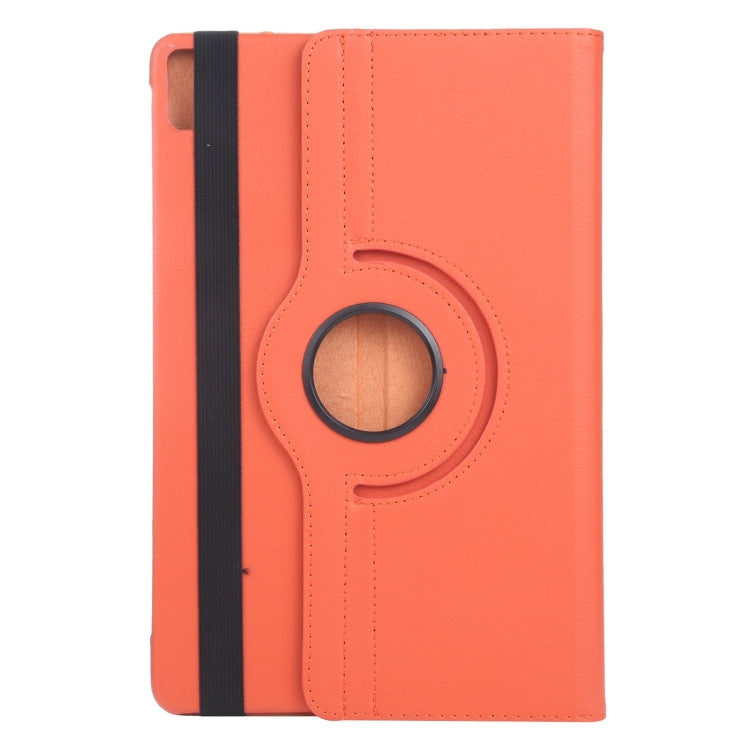 For iPad Air 13 2024 360 Degree Rotation Litchi Texture Leather Tablet Case with Holder(Orange) - iPad Air 13 2024 Cases by PMC Jewellery | Online Shopping South Africa | PMC Jewellery | Buy Now Pay Later Mobicred