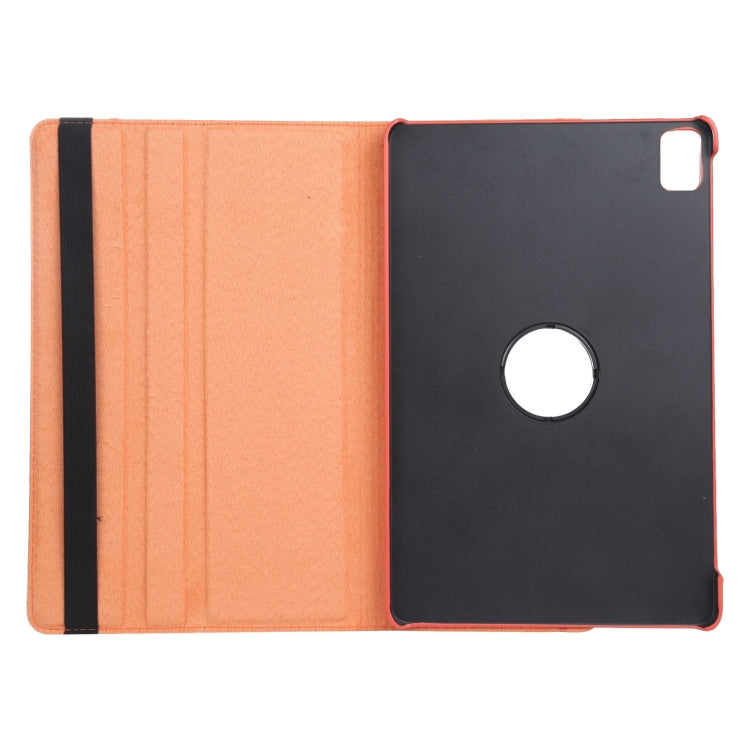 For iPad Air 13 2024 360 Degree Rotation Litchi Texture Leather Tablet Case with Holder(Orange) - iPad Air 13 2024 Cases by PMC Jewellery | Online Shopping South Africa | PMC Jewellery | Buy Now Pay Later Mobicred