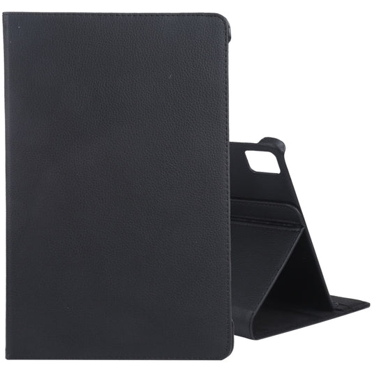 For iPad Air 13 2024 360 Degree Rotation Litchi Texture Leather Tablet Case with Holder(Black) - iPad Air 13 2024 Cases by PMC Jewellery | Online Shopping South Africa | PMC Jewellery | Buy Now Pay Later Mobicred