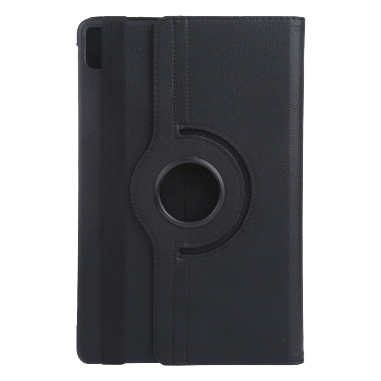 For iPad Air 13 2024 360 Degree Rotation Litchi Texture Leather Tablet Case with Holder(Black) - iPad Air 13 2024 Cases by PMC Jewellery | Online Shopping South Africa | PMC Jewellery | Buy Now Pay Later Mobicred