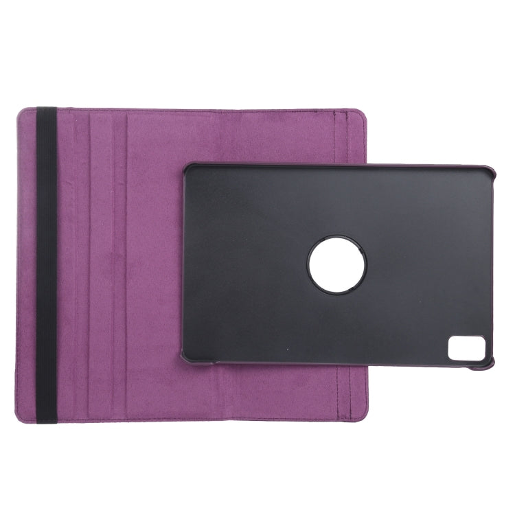 For iPad Air 11 2024 360 Degree Rotation Litchi Texture Leather Tablet Case with Holder(Purple) - iPad Air 11 2024 Cases by PMC Jewellery | Online Shopping South Africa | PMC Jewellery | Buy Now Pay Later Mobicred