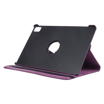 For iPad Air 11 2024 360 Degree Rotation Litchi Texture Leather Tablet Case with Holder(Purple) - iPad Air 11 2024 Cases by PMC Jewellery | Online Shopping South Africa | PMC Jewellery | Buy Now Pay Later Mobicred