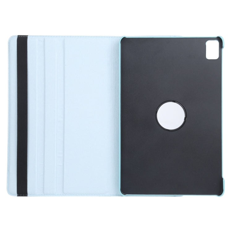 For iPad Pro 11 2024 360 Degree Rotation Litchi Texture Leather Tablet Case with Holder(Sky Blue) - iPad Pro 11 2024 Cases by PMC TechLife | Online Shopping South Africa | PMC TechLife | Buy Now Pay Later Mobicred
