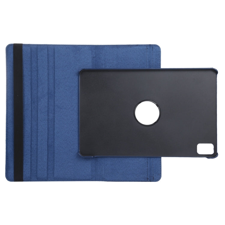 For iPad Pro 11 2024 360 Degree Rotation Litchi Texture Leather Tablet Case with Holder(Dark Blue) - iPad Pro 11 2024 Cases by PMC TechLife | Online Shopping South Africa | PMC TechLife | Buy Now Pay Later Mobicred