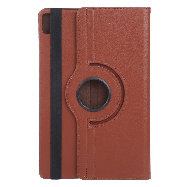 For iPad Pro 11 2024 360 Degree Rotation Litchi Texture Leather Tablet Case with Holder(Brown) - iPad Pro 11 2024 Cases by PMC Jewellery | Online Shopping South Africa | PMC Jewellery | Buy Now Pay Later Mobicred