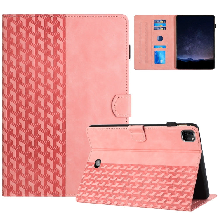 For iPad Pro 11 2024 Building Blocks Embossed Leather Smart Tablet Case(Pink) - iPad Pro 11 2024 Cases by PMC Jewellery | Online Shopping South Africa | PMC Jewellery | Buy Now Pay Later Mobicred