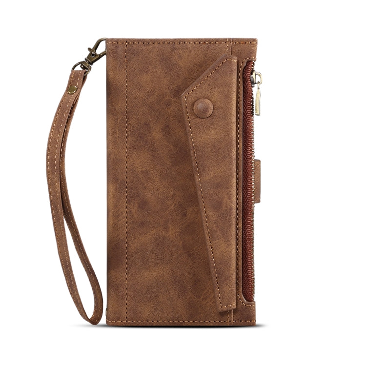 For Motorola Moto G04 / G24 ESEBLE Retro Frosted RFID Leather Phone Case(Brown) - Motorola Cases by ESEBLE | Online Shopping South Africa | PMC TechLife | Buy Now Pay Later Mobicred
