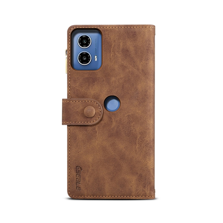 For Motorola Moto G04 / G24 ESEBLE Retro Frosted RFID Leather Phone Case(Brown) - Motorola Cases by ESEBLE | Online Shopping South Africa | PMC TechLife | Buy Now Pay Later Mobicred