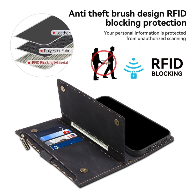 For Motorola Edge 50 Ultra ESEBLE Retro Frosted RFID Leather Phone Case(Black) - Motorola Cases by ESEBLE | Online Shopping South Africa | PMC TechLife | Buy Now Pay Later Mobicred