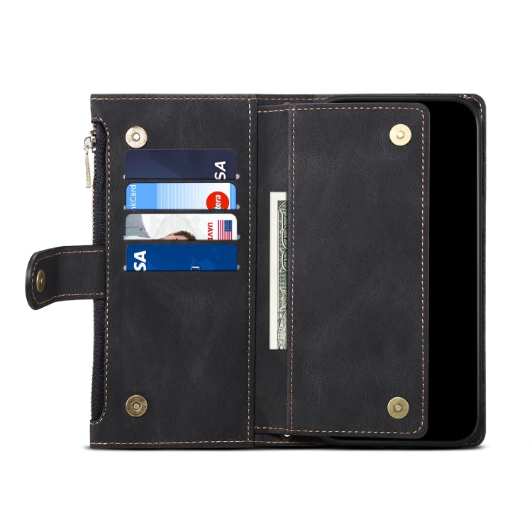 For Motorola Moto G85 ESEBLE Retro Frosted RFID Leather Phone Case(Black) - free shipping - PMC TechLife - Order now!