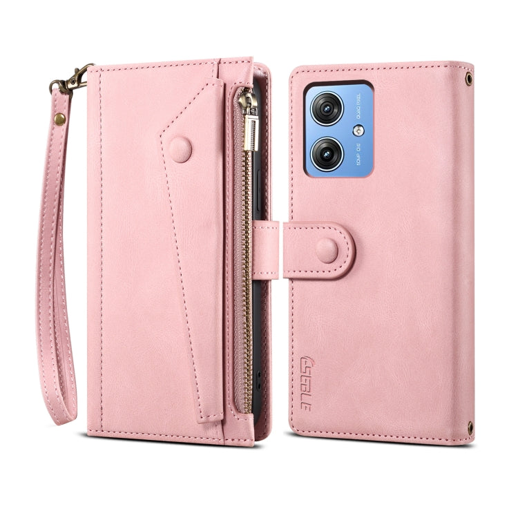 For Motorola Moto G54 Power 5G ESEBLE Retro Frosted RFID Leather Phone Case(Rose Gold) - free shipping - PMC TechLife - Order now!