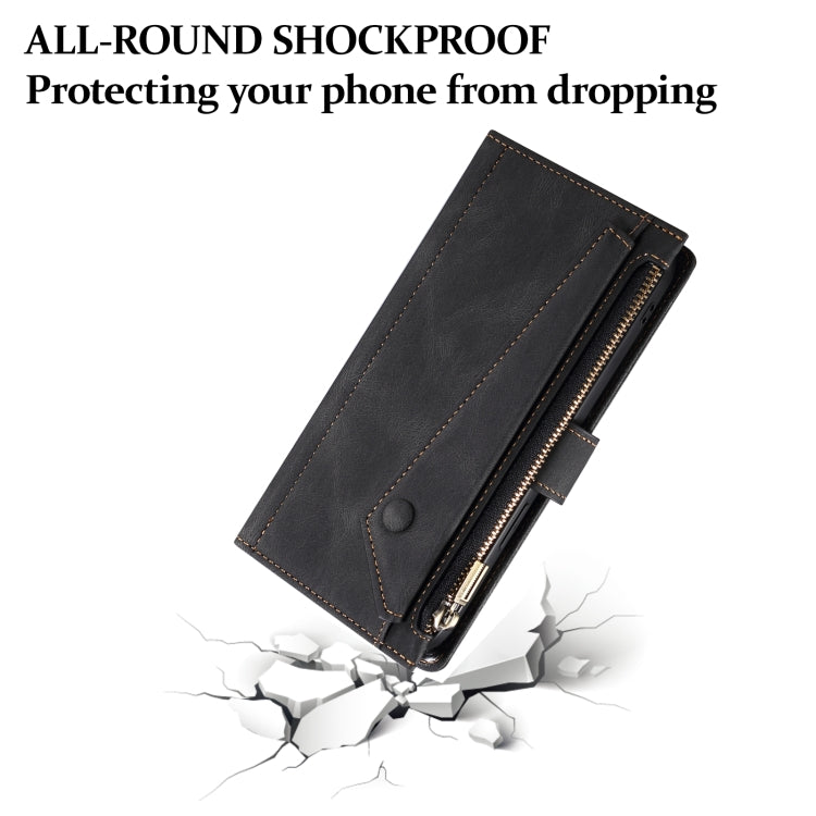 For Motorola Edge 50 5G Global ESEBLE Retro Frosted RFID Leather Phone Case(Black) - Motorola Cases by ESEBLE | Online Shopping South Africa | PMC TechLife | Buy Now Pay Later Mobicred