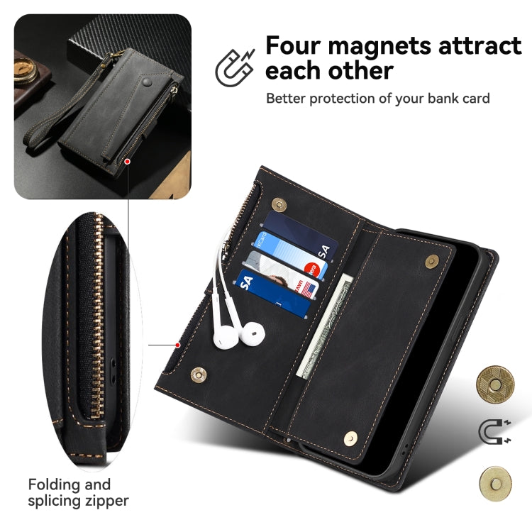 For Motorola Moto G75 5G ESEBLE Retro Frosted RFID Leather Phone Case(Black) - free shipping - PMC TechLife - Order now!