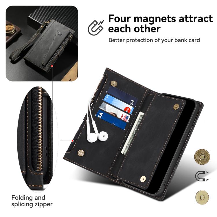 For Motorola Moto G15 ESEBLE Retro Frosted RFID Leather Phone Case(Black) - Motorola Cases by ESEBLE | Online Shopping South Africa | PMC TechLife | Buy Now Pay Later Mobicred