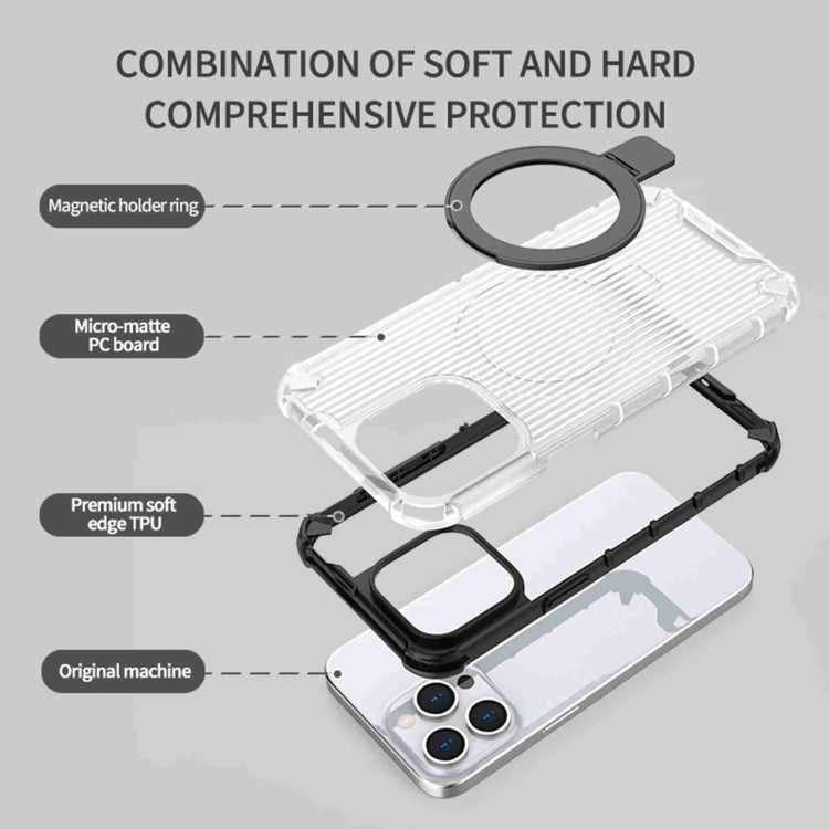 For iPhone 16 Grating Holder Shockproof Phone Case(Transparent) - iPhone 16 Cases by PMC TechLife | Online Shopping South Africa | PMC TechLife | Buy Now Pay Later Mobicred