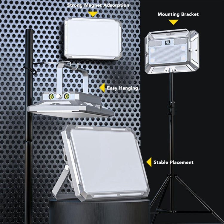 KXK-686 Multifunctional Work Light Portable Floodlight(Metal Silver) - Floodlights by PMC Jewellery | Online Shopping South Africa | PMC Jewellery | Buy Now Pay Later Mobicred