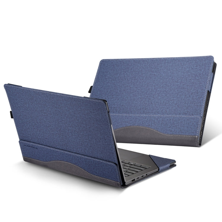 For HP Envy X360 16 inch 16-ac Leather Laptop Shockproof Protective Case(Dark Blue) - Screen & Keyboard Cover by PMC Jewellery | Online Shopping South Africa | PMC Jewellery | Buy Now Pay Later Mobicred