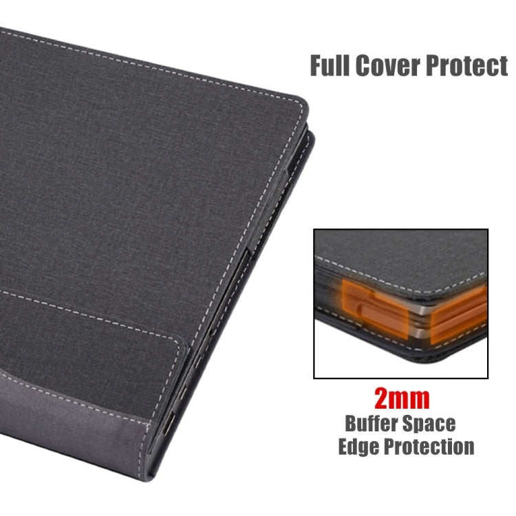For HP Pavilion X360 Convertible 14-dy Leather Laptop Shockproof Protective Case(Dark Blue) - free shipping - PMC Jewellery - Order now!