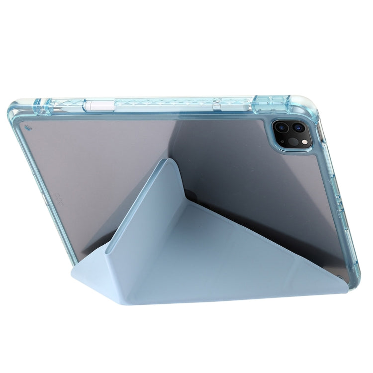 For iPad Pro 11 2024 Clear Acrylic Deformation Leather Tablet Case(Ice Blue) - iPad Pro 11 2024 Cases by PMC Jewellery | Online Shopping South Africa | PMC Jewellery | Buy Now Pay Later Mobicred