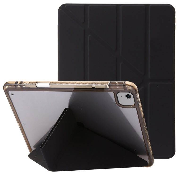 For iPad Air 13 2025 / 2024 Clear Acrylic Deformation Leather Tablet Case(Black) - iPad Air 13 2025 / 2024 Cases by PMC TechLife | Online Shopping South Africa | PMC TechLife | Buy Now Pay Later Mobicred