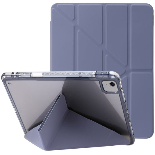 For iPad Air 11 2024 Clear Acrylic Deformation Leather Tablet Case(Lavender Purple) - iPad Air 11 2024 Cases by PMC Jewellery | Online Shopping South Africa | PMC Jewellery | Buy Now Pay Later Mobicred