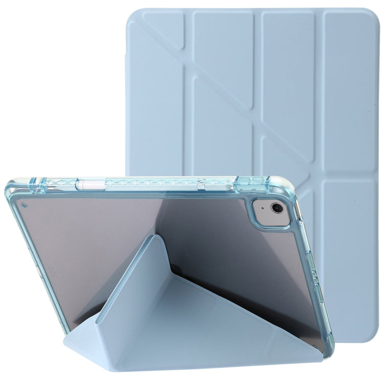For iPad Air 11 2024 Clear Acrylic Deformation Leather Tablet Case(Ice Blue) - iPad Air 11 2024 Cases by PMC Jewellery | Online Shopping South Africa | PMC Jewellery | Buy Now Pay Later Mobicred